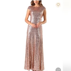 PINK SEQUIN BRIDESMAID DRESS